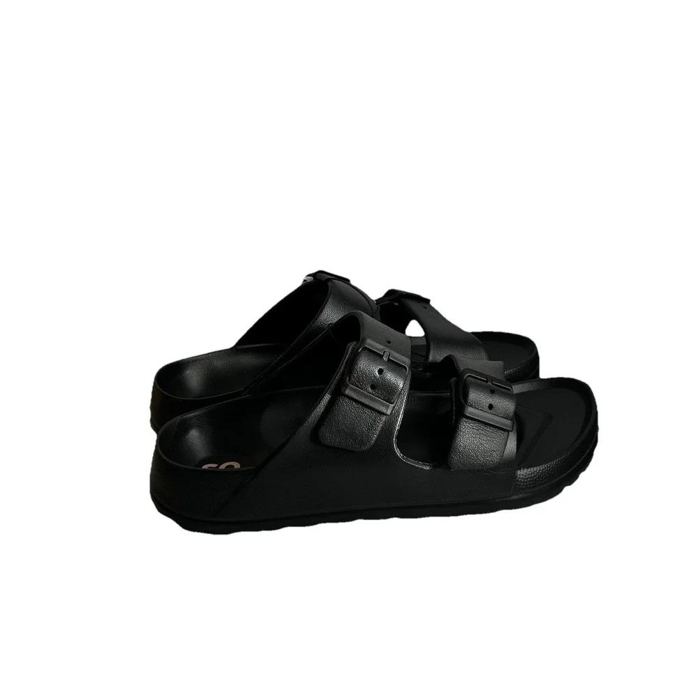 SO Passion Fruit Women's Slide Sandals‎ Black, Size 6